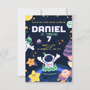 ASTRONAUT THEME BIRTHDAY INVITATION