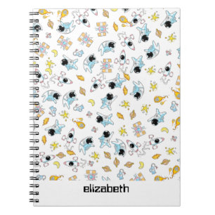 Astronaut theme in space notebook