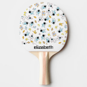 Astronaut theme in space ping pong paddle