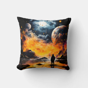 Astronaut Traveller Cosmic Horizon Journey Cushion