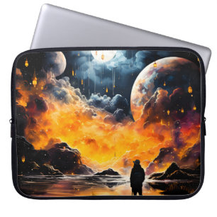 Astronaut Traveller Cosmic Horizon Journey Laptop Sleeve