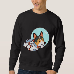 Astronaut Tri Colour Corgi Sweatshirt