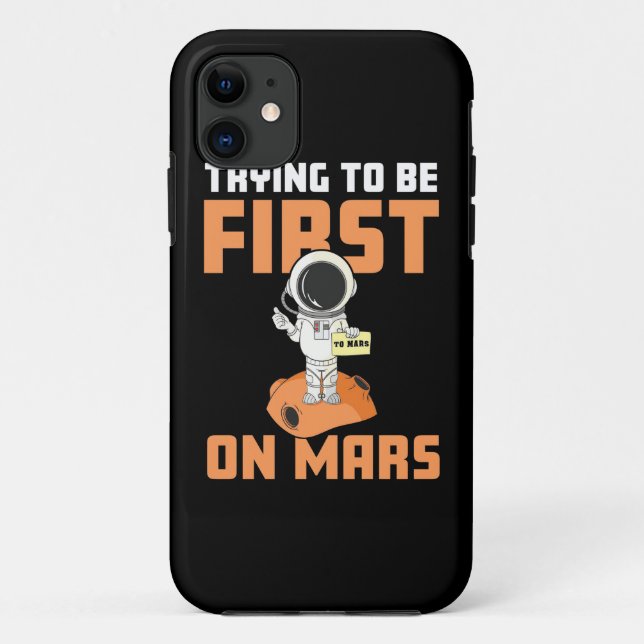 Astronaut Trying To Be First On Mars Case-Mate iPhone Case (Back)