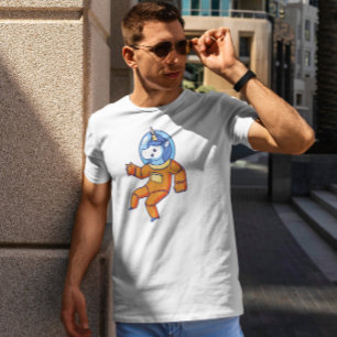 Astronaut Unicorn T Shirt Cartoon Design