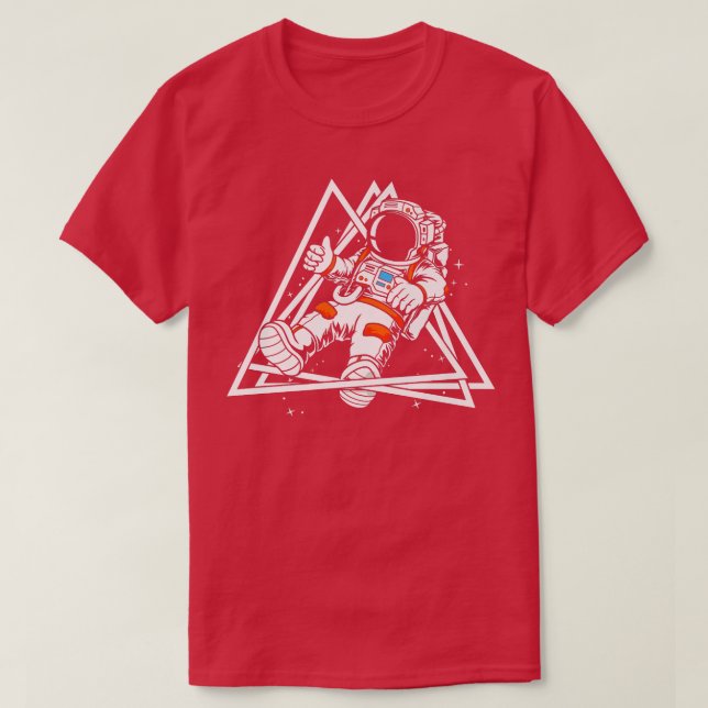 Astronaut Universe Galay Space Ship Rocket Planets T-Shirt (Design Front)