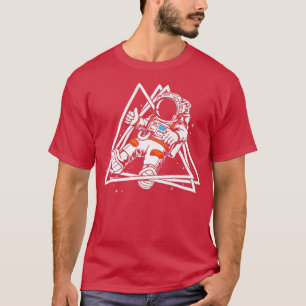 Astronaut Universe Galay Space Ship Rocket Planets T-Shirt