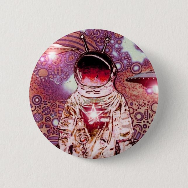 ASTRONAUT - V - Pinback 6 Cm Round Badge (Front)