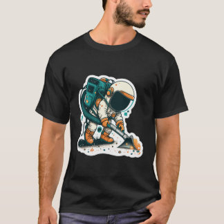 Astronaut Vacuuming Stars T-Shirt