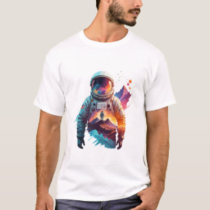 Astronaut Vector Art Space Discovery T-Shirt
