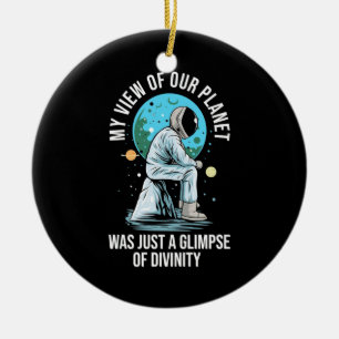 Astronaut View Of Our Planet Ceramic Tree Decoration