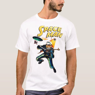 Astronaut Vintage Spaceship Science Fiction Flying T-Shirt