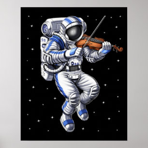 Astronaut Violin Player Poster