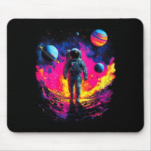 Astronaut Walking In Galaxy Outer Space Explorer S Mouse Mat
