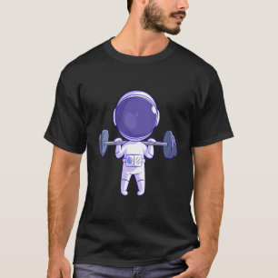 Astronaut Weightlifter Athletic Gym Funny Bodybuil T-Shirt
