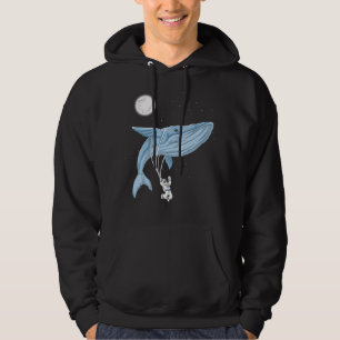 Astronaut whale space hoodie