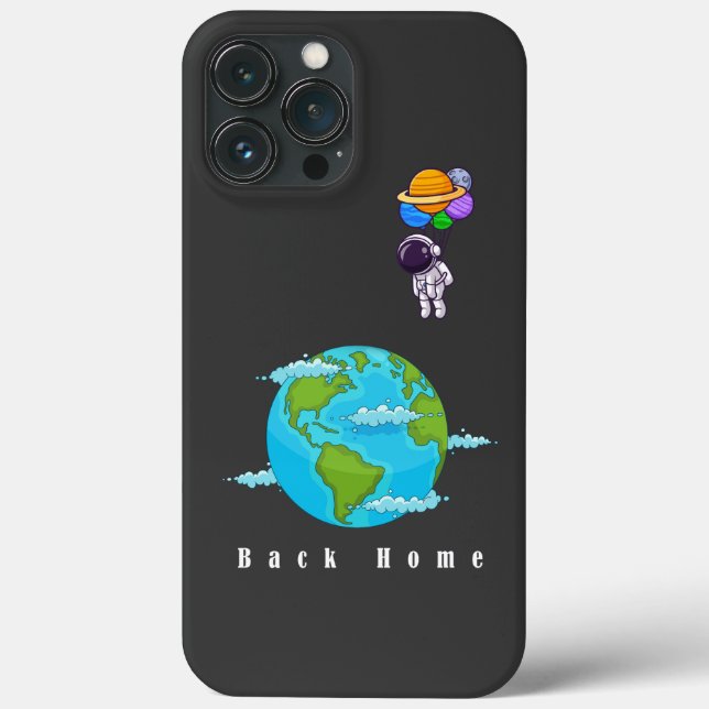  astronaut With Balloons landing earth Case-Mate iPhone Case (Back)