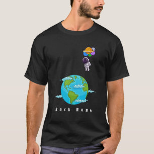 astronaut With Balloons landing earth t-shirt