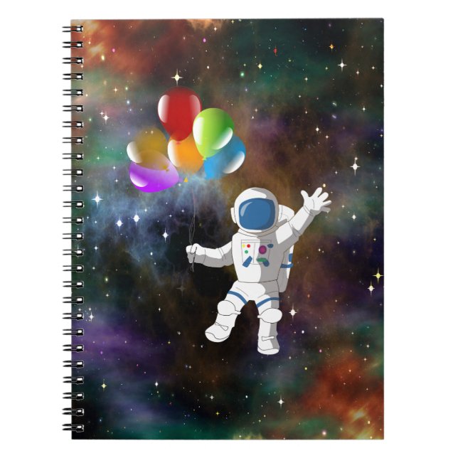Astronaut with Balloons Notebook (Front)