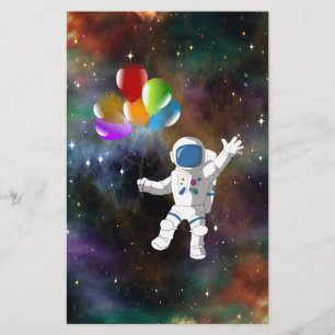 Astronaut with Balloons Stationery