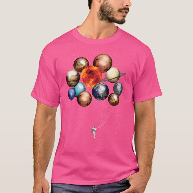 Astronaut With Balloons T-Shirt (Front)