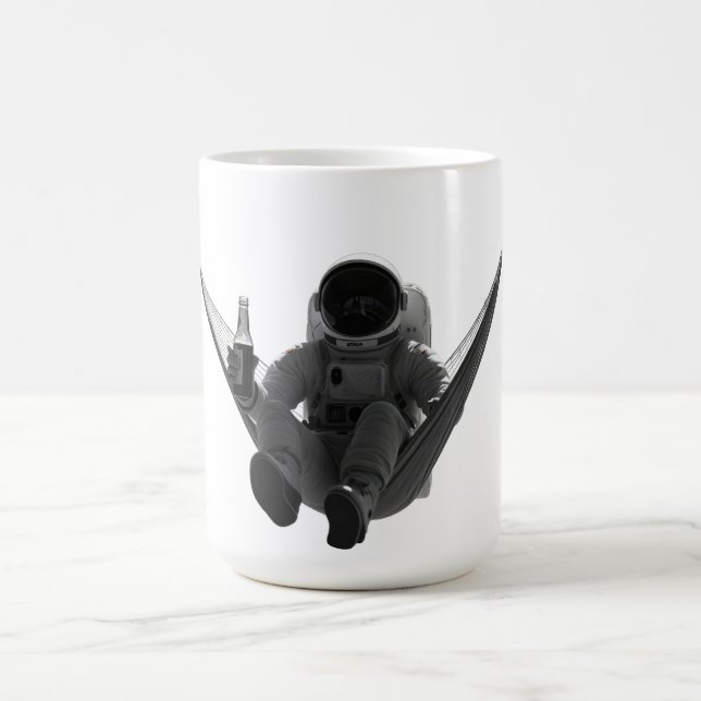 Astronaut with beer on hammock coffee mug (Center)