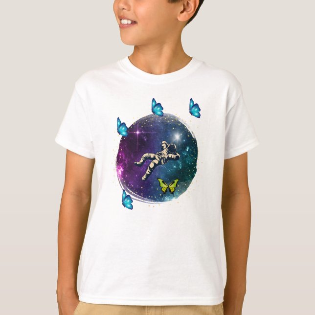 astronaut with butterfly T-Shirt (Front)