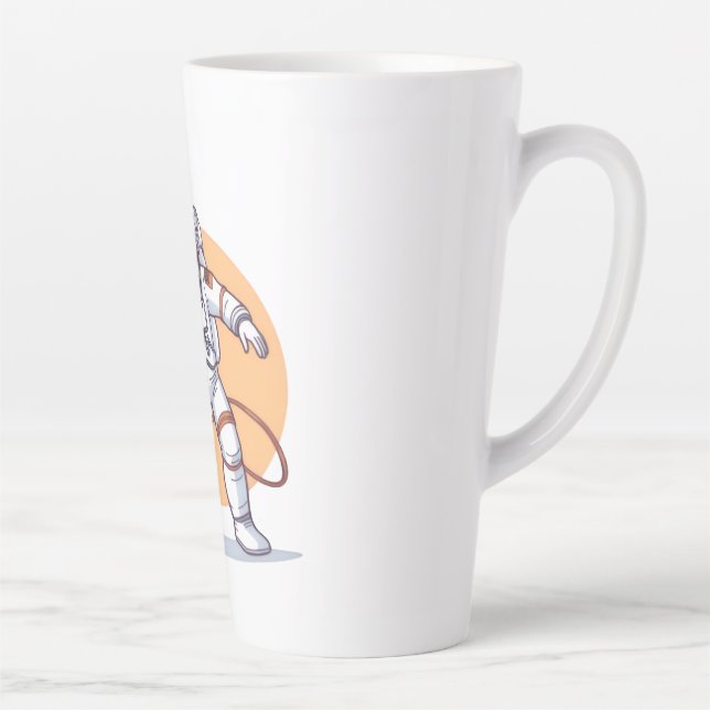 Astronaut with coffee latte mug (Right)