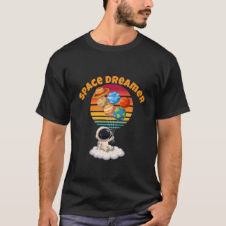 Astronaut With Planet Balloons T-Shirt