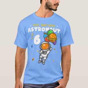 astronaut with planets in hand 6 Years Old Birthda T-Shirt