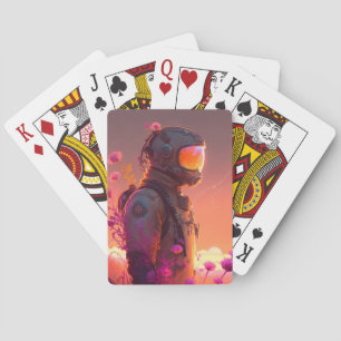 Astronaut World Discovery Painting Human Universe Playing Cards