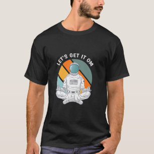Astronaut Yoga Meditation Lotus Funny Yoga Graphic T-Shirt