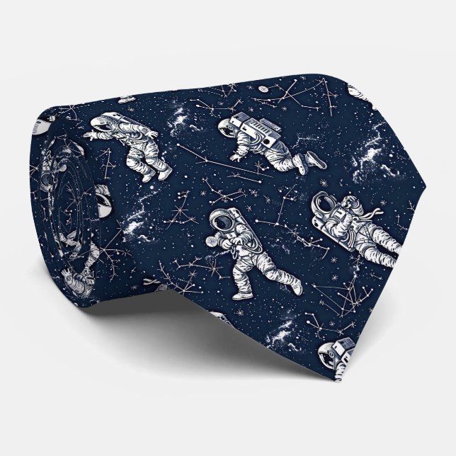 Astronauts among the stars and zodiacs  tie (Rolled)