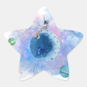 Astronauts and Planets  Star Sticker