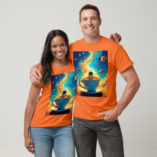 Astronaut's Coffee Cosmos Journey T-Shirt