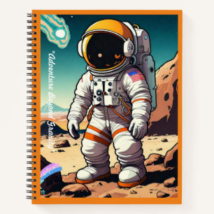 "Astronaut's Cosmic Journey" Notebook