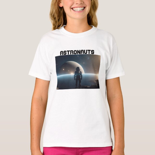 Astronauts floating in the universe T-Shirt (Front)
