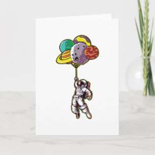Astronauts fly into Space Card