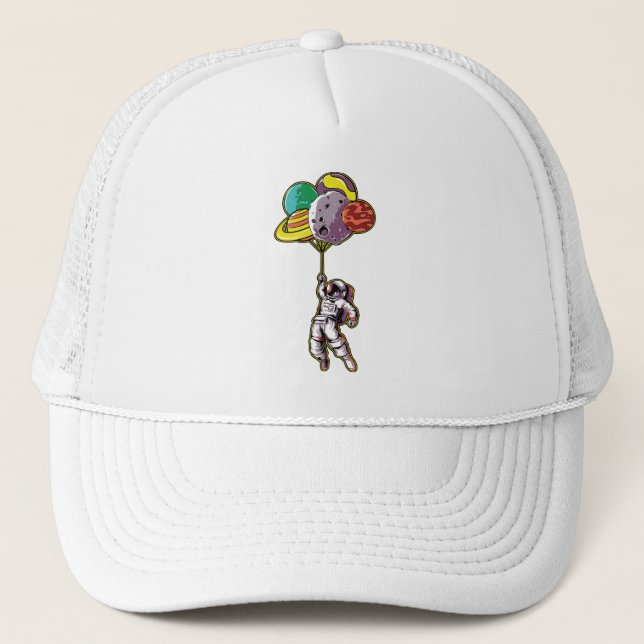 Astronauts fly into Space Trucker Hat (Front)