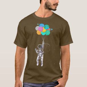Astronauts Flying With Balons, Galay Mars Costume T-Shirt
