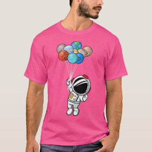 Astronauts Outer Space American Flag Galay Astron T-Shirt