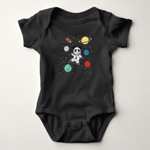 Astronauts Pandas Planet Earth Space Baby Bodysuit