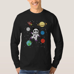 Astronauts Pandas Planet Earth Space T-Shirt