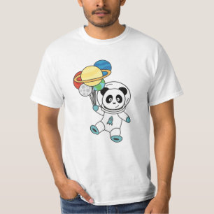 Astronauts Pandas Planet Earth Space T-Shirt