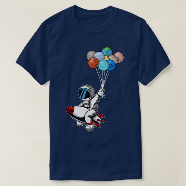 Astronauts Planets Outer Space Explorer - I Need M T-Shirt (Design Front)