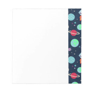 Astronauts Planets Rockets and Aliens Notepad