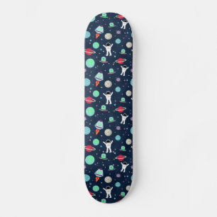 Astronauts Planets Rockets and Aliens Skateboard