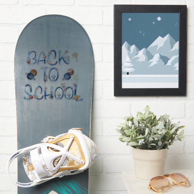 Astronauts Planets Space,back to school (Snowboard)