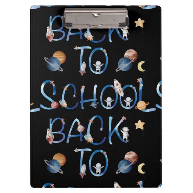 Astronauts Planets Space,back to school Clipboard (Front)