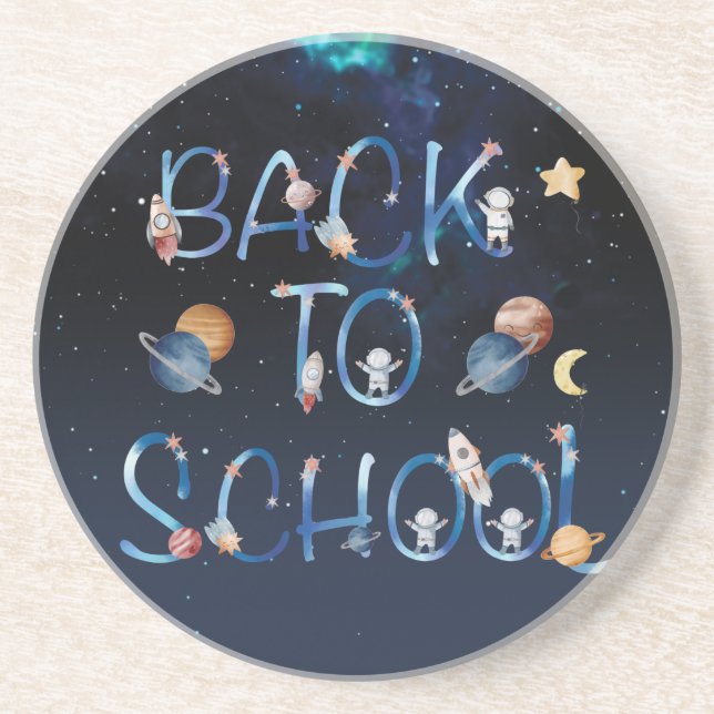 Astronauts Planets Space, Back To School  Coaster (Front)