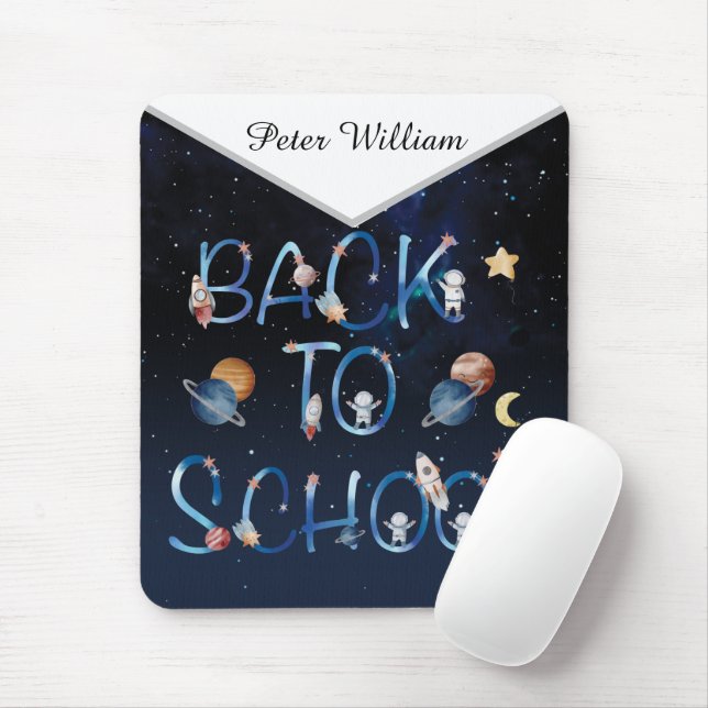 Astronauts Planets Space, Back To School Mouse Mat (With Mouse)